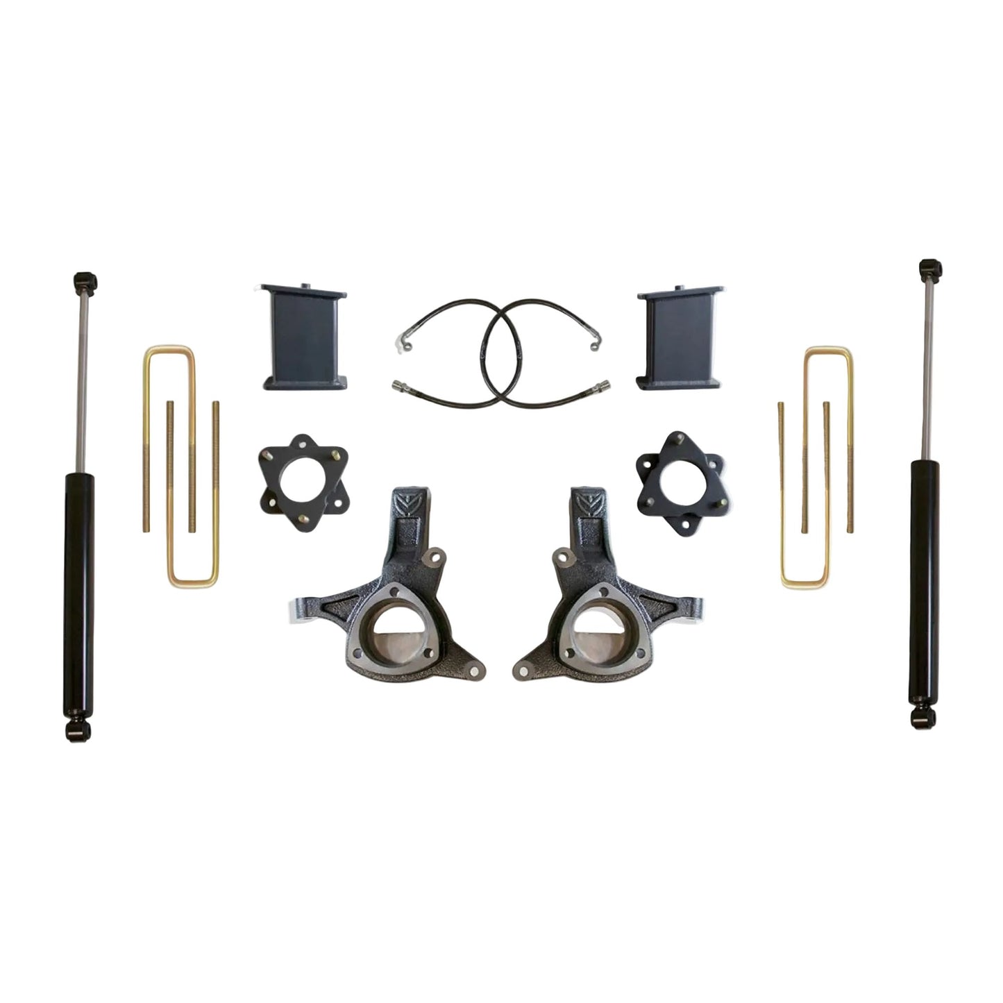 MaxTrac Sierra 1500 lift kit with rear shocks | Max Trac 7.5 inch suspension lift for cast steel control arms | 2007-2016 Silverado Sierra lift kit