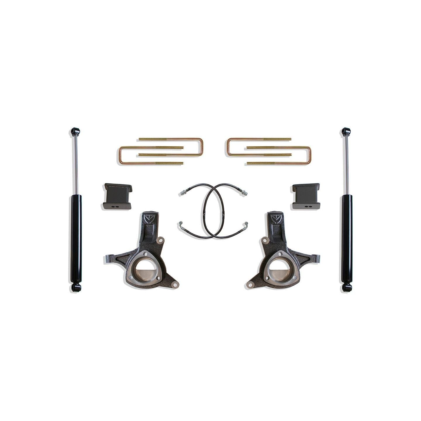 MaxTrac K881753 5"/3" Lift Kit for 2016–2018 Chevy Silverado & GMC Sierra 1500 2WD with stamped steel/aluminum arms