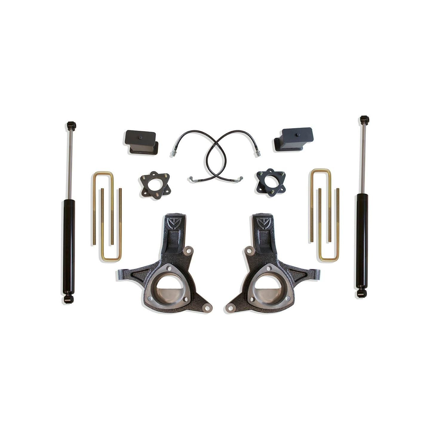 MaxTrac K881774 7"/4" Lift Kit for 2016–2018 Chevy Silverado & GMC Sierra 1500 2WD with stamped steel/aluminum arms