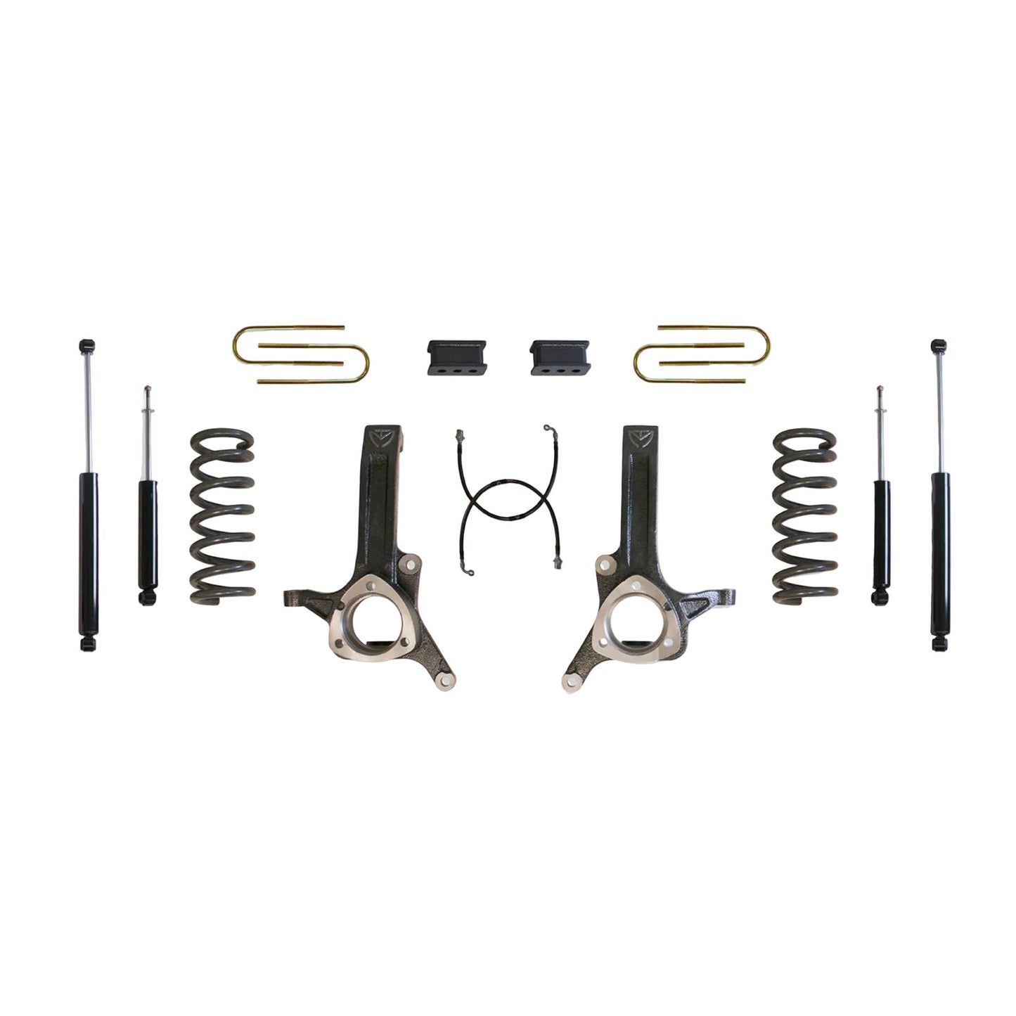 Ram HEMI lift kit with coils spindles and MaxTrac shocks | MaxTrac K882262S kit with 3.625 inch U-bolts | Ram 2500 3500 2WD lift kit for up to 34 inch tires