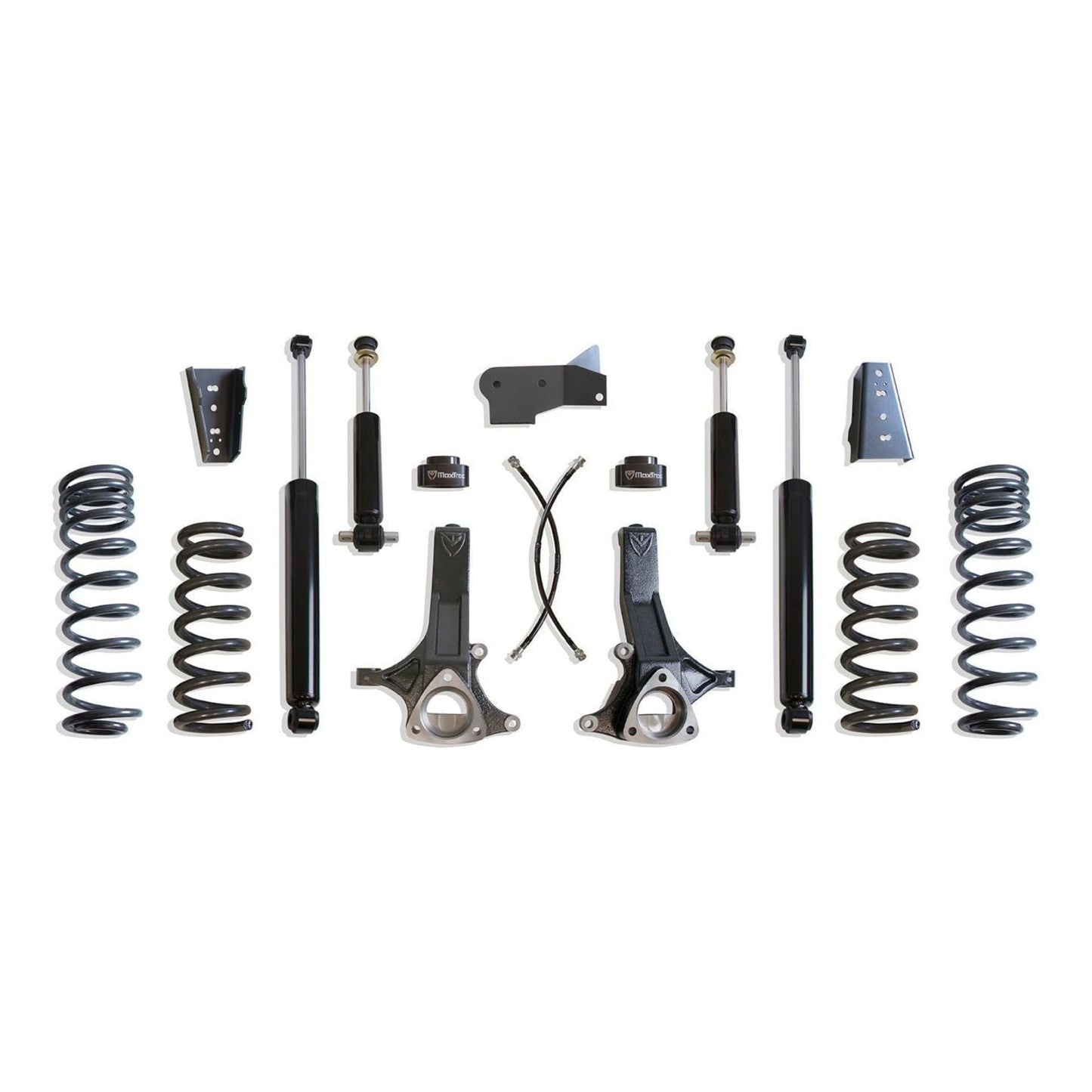 MaxTrac K882464 6.5" Lift Kit for 2014–2018 Ram 1500 2WD Classic EcoDiesel (5-Lug) with spindles, coils, spacers, brackets, and shocks