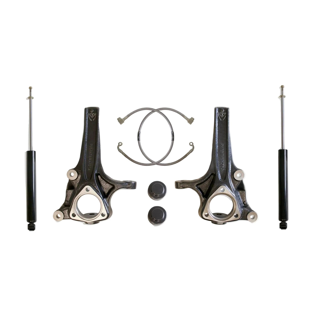 MaxTrac lift kit with spindles brake lines rear spacers and shocks | Max Trac Ram 1500 suspension lift kit | Ram 1500 4 inch lift with 35 inch tire clearance