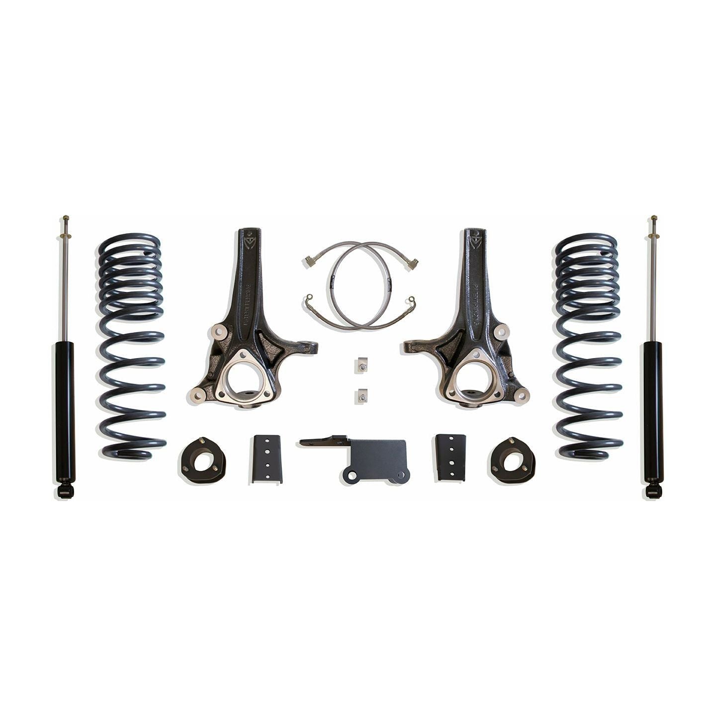 MaxTrac K882774 7" Lift Kit for 2019–2024 Ram 1500 2WD (6-Lug) with spindles, coils, spacers, and shocks