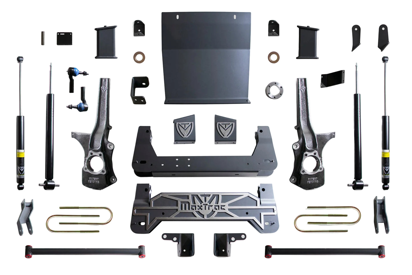 K940217 Trail Boss AT4 lift kit | MaxTrac GM 1500 crossmember lift | Silverado Sierra 38 inch tire lift kit