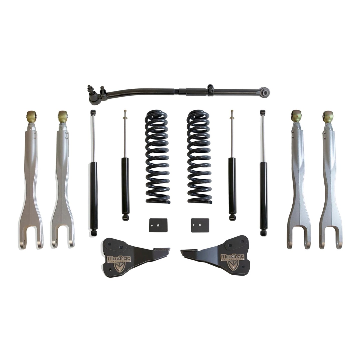 MaxTrac Super Duty lift kit with forged aluminum 4-links | Ford Super Duty 2.5 inch suspension lift kit | Max Trac K943325L lift kit