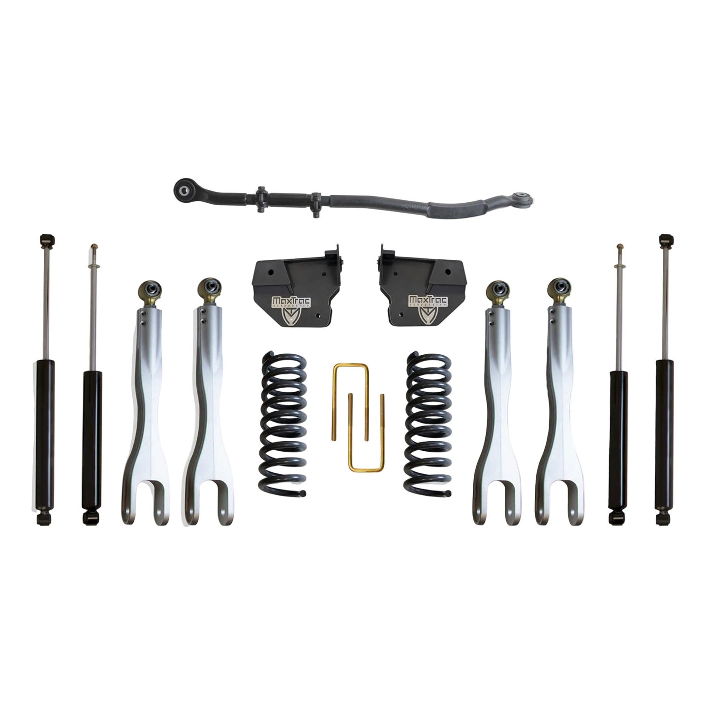 MaxTrac Ram 3500 lift kit with forged aluminum 4-links | Ram 3500 diesel 2.5 inch suspension lift kit | Max Trac K947325L lift kit
