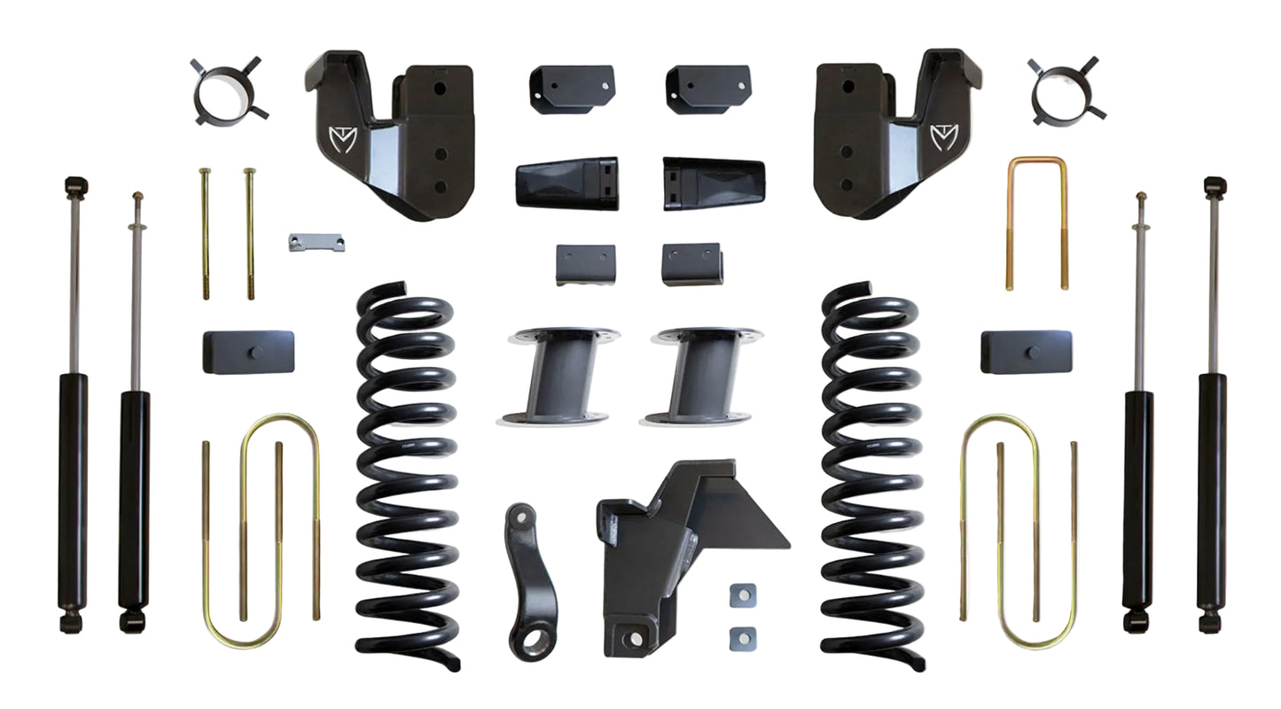 MaxTrac lift kit with diesel coils radius arm brackets and shocks | Max Trac Ram 3500 air ride suspension lift | Ram 3500 8 inch lift kit with MaxTrac shocks