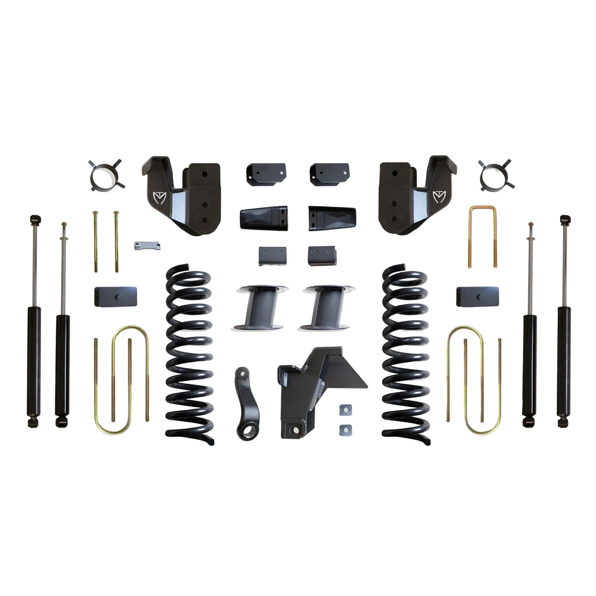 MaxTrac lift kit with diesel coils radius arm brackets and shocks | Max Trac Ram 3500 air ride suspension lift | Ram 3500 8 inch lift kit with MaxTrac shocks