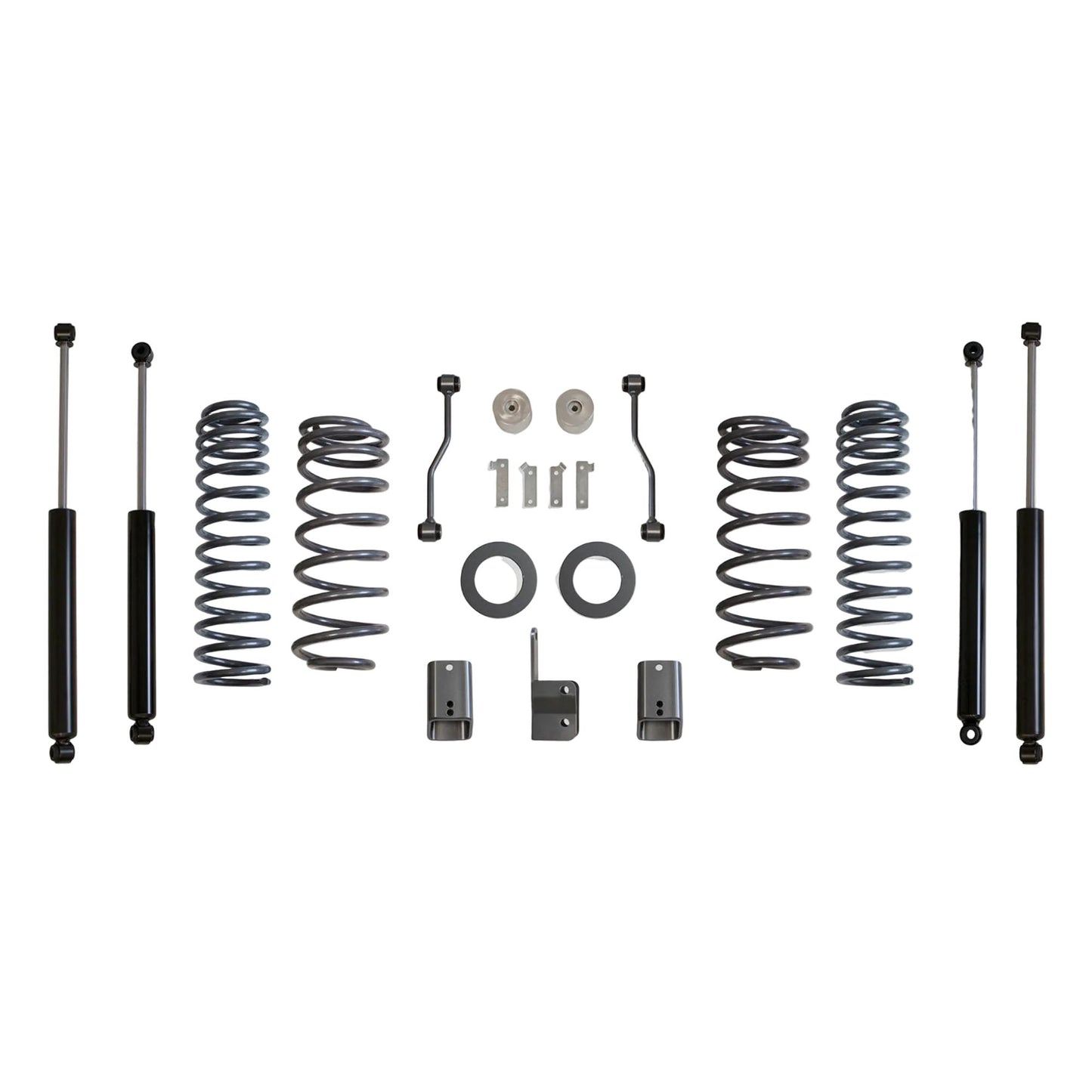 2021-2026 JL 4xe Hybrid suspension lift with MaxTrac shocks | Wrangler 4xe front rear coil spring lift kit | MaxTrac 2650LL-11 2900LL-11 shock lift package | Jeep JL 4xe lift kit for up to 37 inch tires | K949842S 4-door Wrangler Hybrid suspension kit