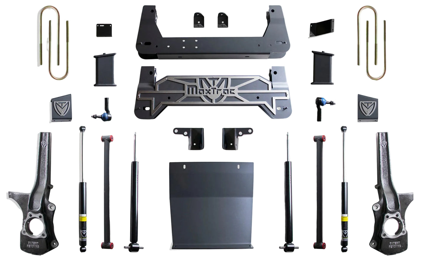 MaxTrac GM 1500 crossmember lift kit | K950217 Silverado Sierra suspension lift | GM 1500 lift kit for 38 inch tires