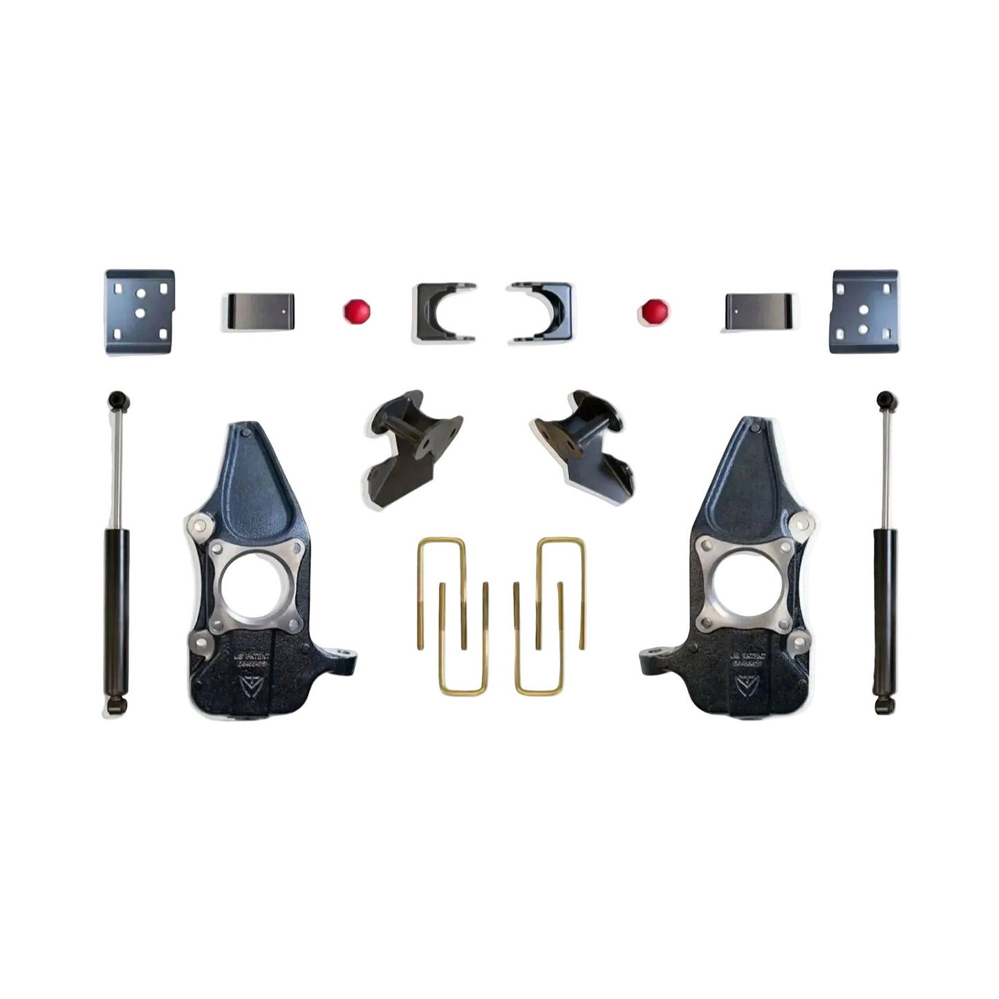 MaxTrac lowering kit with spindles flip kit hangers and rear shocks | Max Trac F-150 suspension lowering kit | Ford F-150 2 inch 4 inch drop kit