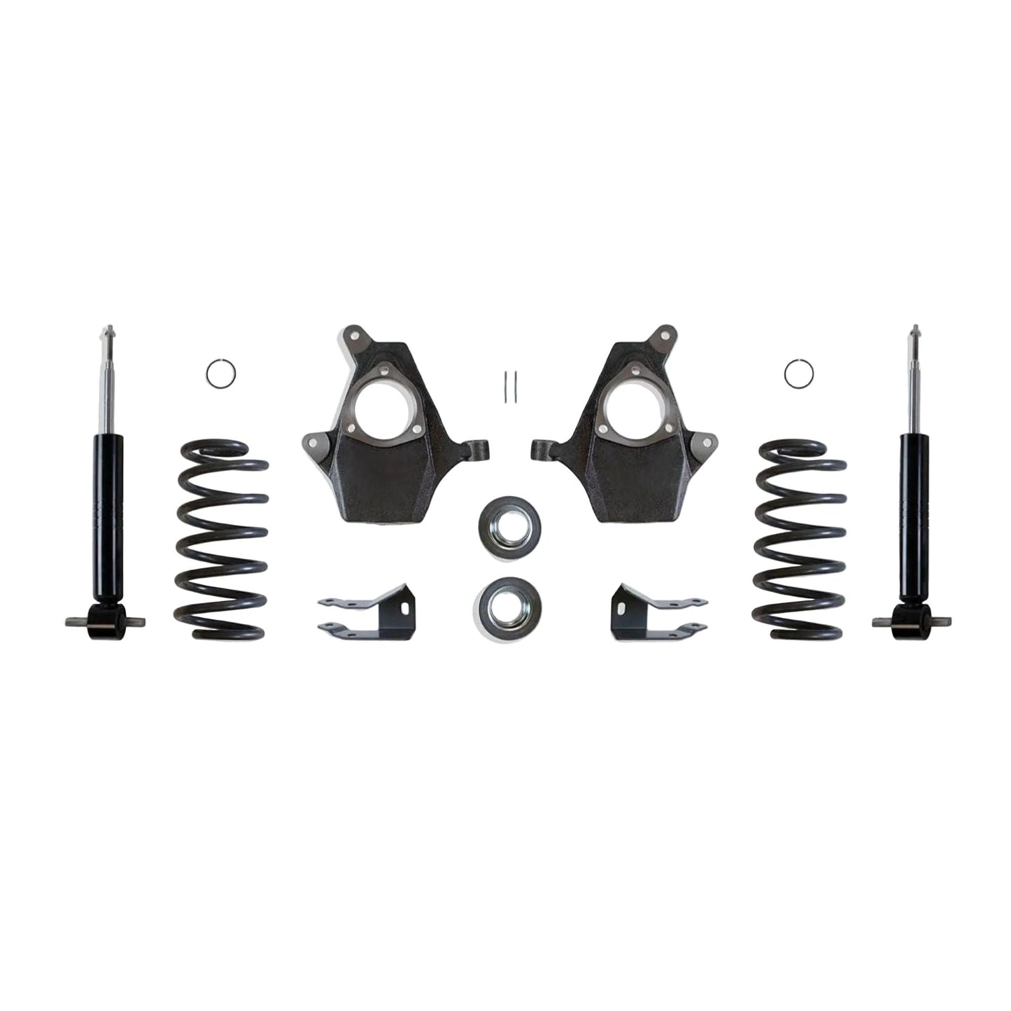 MaxTrac KS331234S 3/4 drop kit with front struts, spindles, rear coils, shock extenders & sensor rods for 2007–2014 Tahoe, Suburban, Yukon, Avalanche 1500