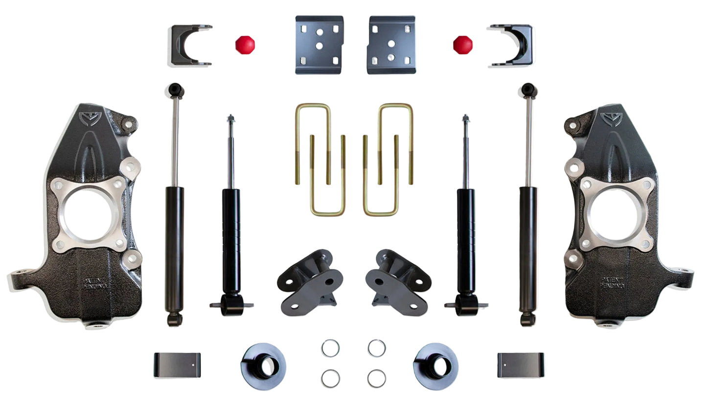 F-150 lowering spindles and 223203 struts | Ford F150 rear flip kit with 2650LL-9 shocks | MaxTrac KS334135S-4 lowering suspension kit