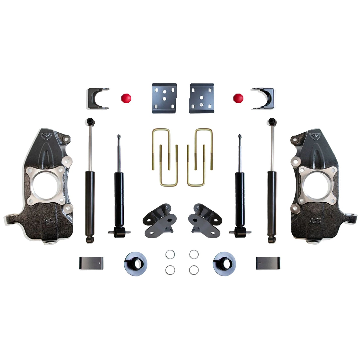 F-150 lowering spindles and 223203 struts | Ford F150 rear flip kit with 2650LL-9 shocks | MaxTrac KS334135S-4 lowering suspension kit