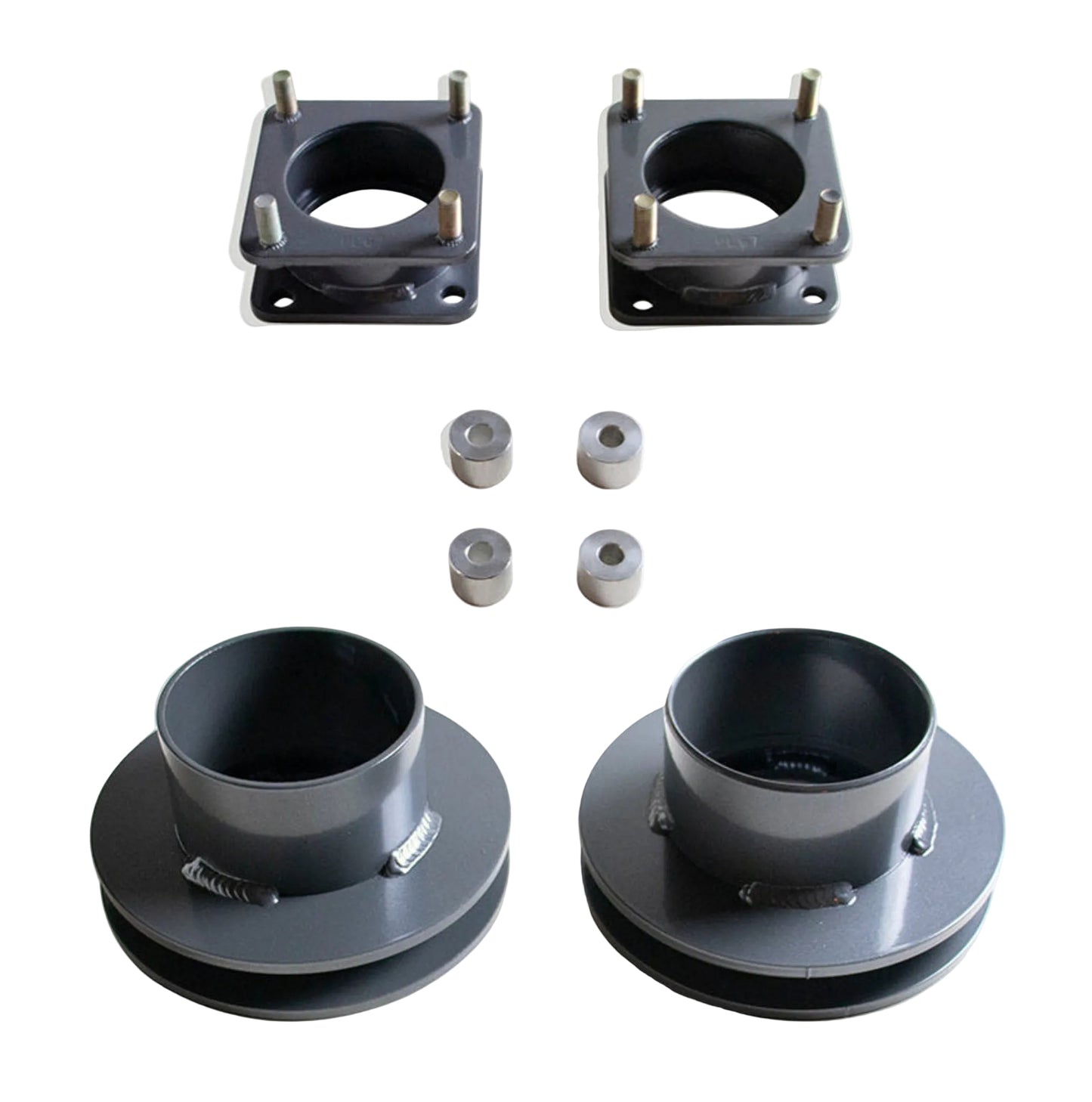 2022-2026 Tundra 2WD front strut rear coil spacers | MaxTrac Tundra 3 inch front 1 inch rear lift | Toyota Tundra leveling kit for up to 34 inch tires | MaxTrac MP886031 USA made steel spacer lift kit