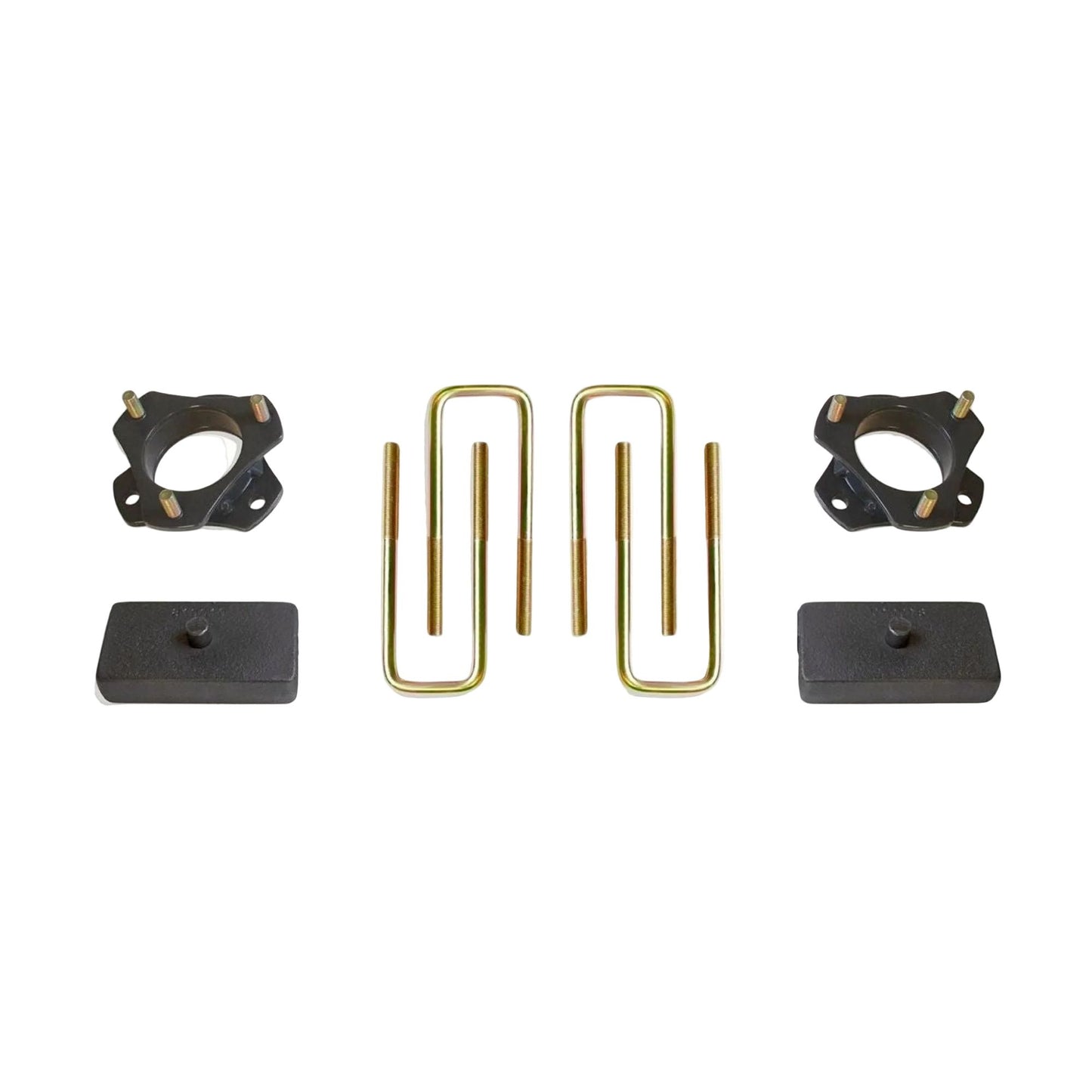 2005-2023 Tacoma front strut spacer and rear block lift | Toyota Tacoma leveling kit with blocks and U-bolts | MaxTrac Tacoma 2WD suspension kit for 32 inch tires | Toyota Tocoma levling suspention spacer kit