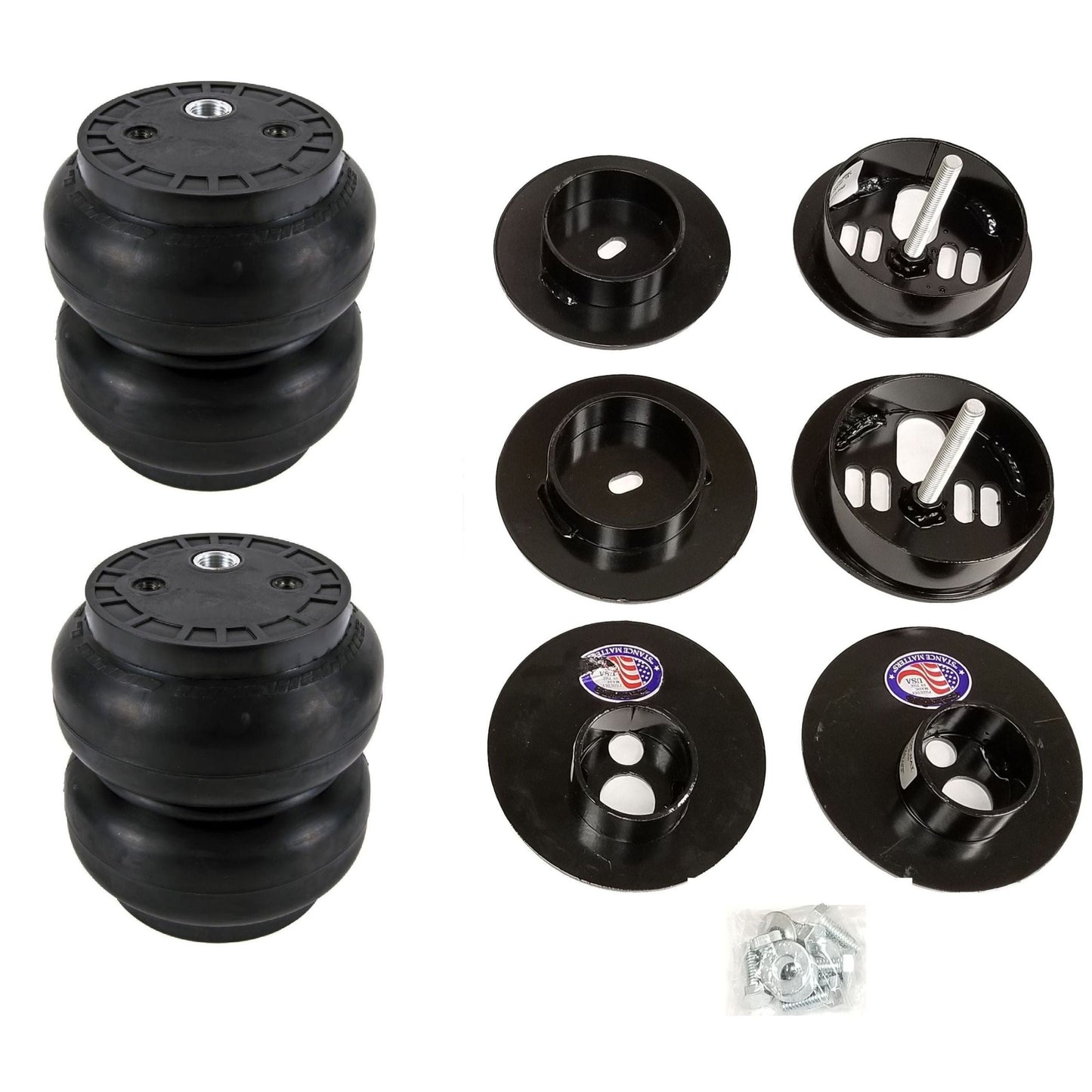 airmaxxx rear air bag mounting cup brackets slam ss7 bags fits 1965-1970 cadillac