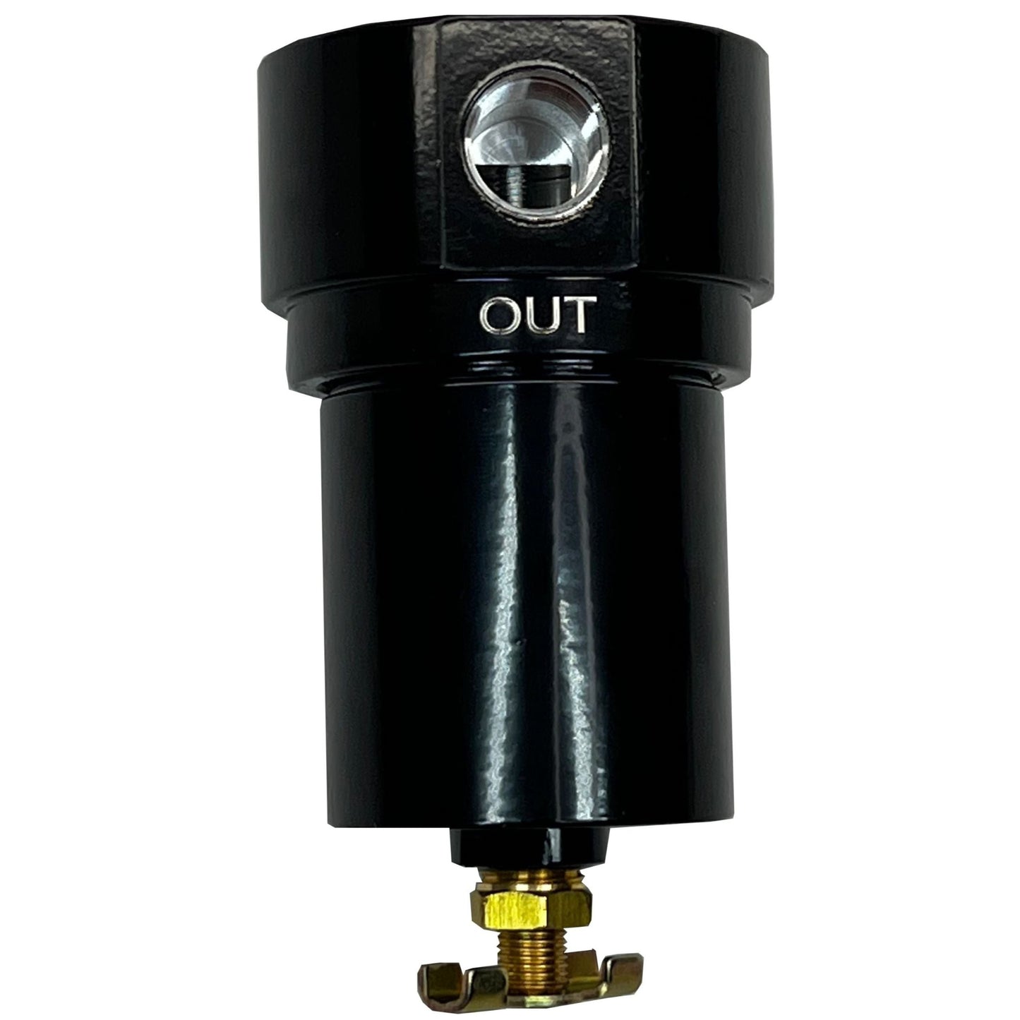 airmaxxx black aluminum 3/8 npt air tank water trap filter with drain out