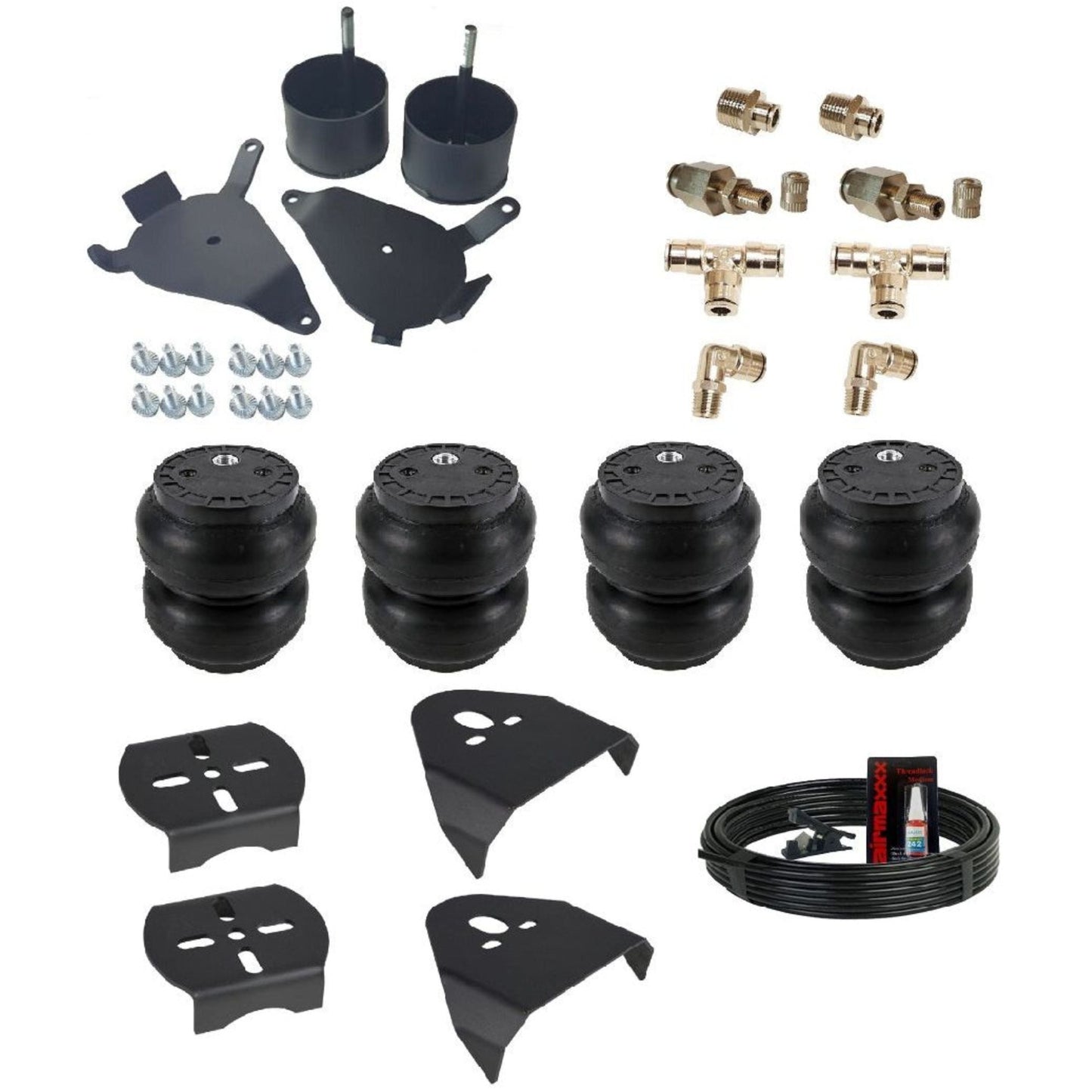 airmaxxx front and rear Slam air bags & bracket kit with inflation for 1982-05 Chevy S10