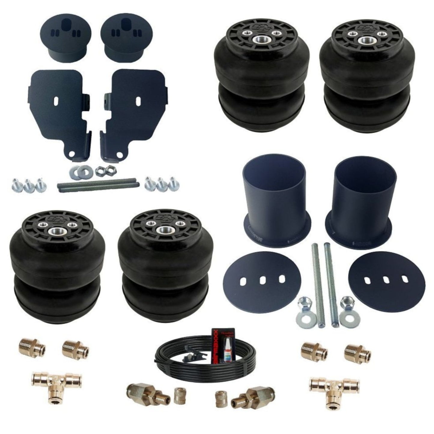 airmaxxx front & rear air suspension brackets & Slam bags for 1965-70 Chevy Impala