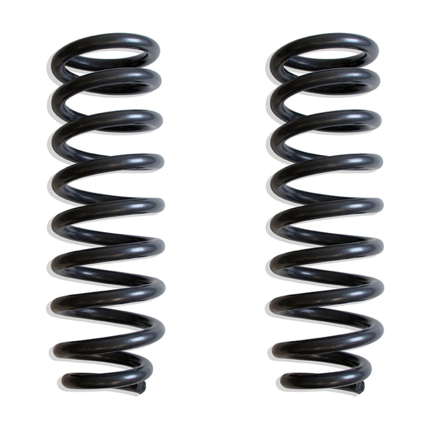ford f150 front drop springs | 2 inch lowering coils for f150 | lowered ford truck suspension | maxtrac front lowering springs | grey powdercoat drop coils