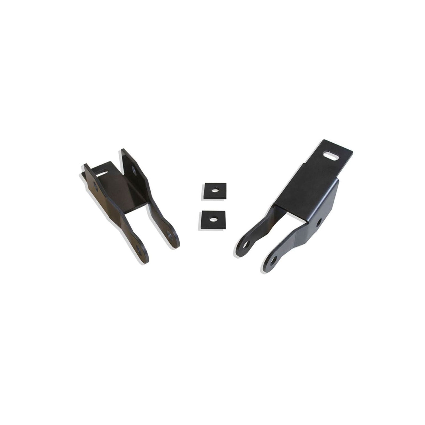 silverado rear shock relocation brackets | sierra suspension correction kit | adaptive ride control shock extenders | lowered truck suspension hardware