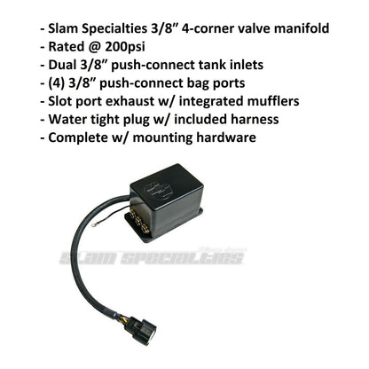 Slam Specialties SV-8C & MC.1 Air Kit with airmaxxx Black 580 Dual Pack