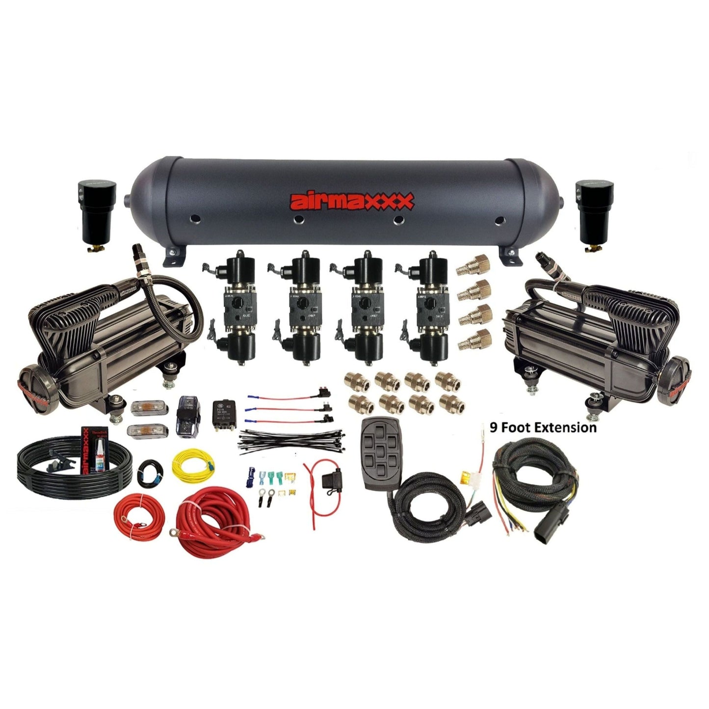 fastest air ride compressor kit with valves and controller