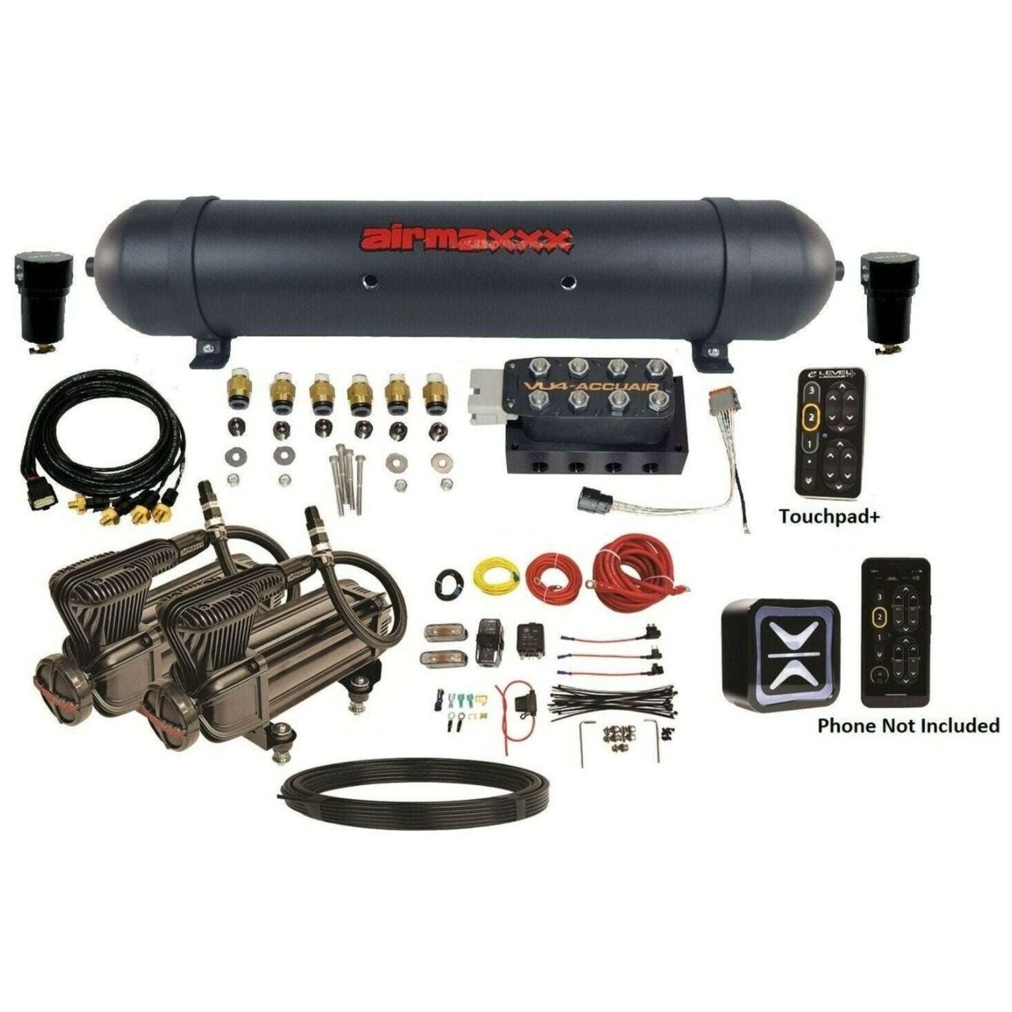 AccuAir VU4 E-Level+ Pressure+ X-Series compressors air ide kit