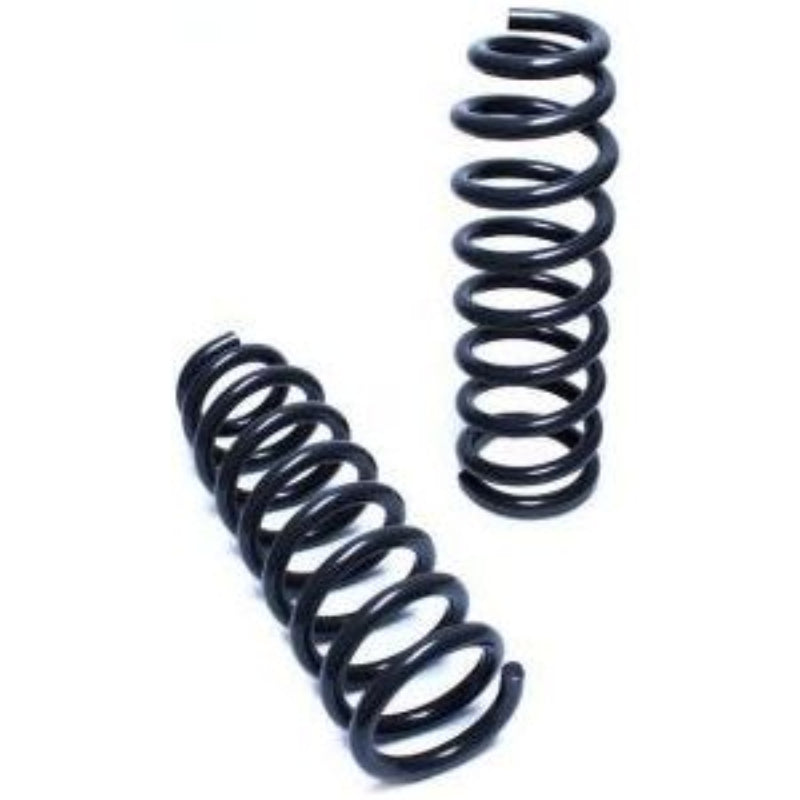 A pair of black 2.5 inch front lift coil springs for 2009-2018 Dodge RAM 1500 5.7L Hemi 2WD trucks.