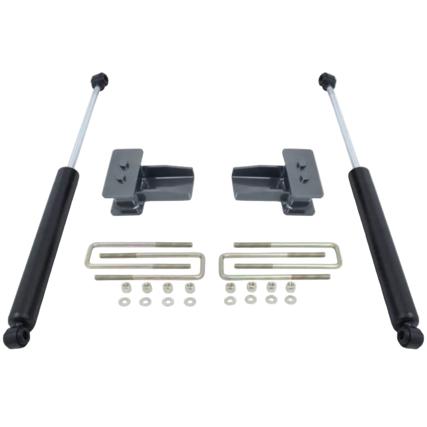 Rear lift blocks U-bolts and MaxTrac 2900LL-9 rear shocks | Completes 4.5 inch lift | Suspension upgrade