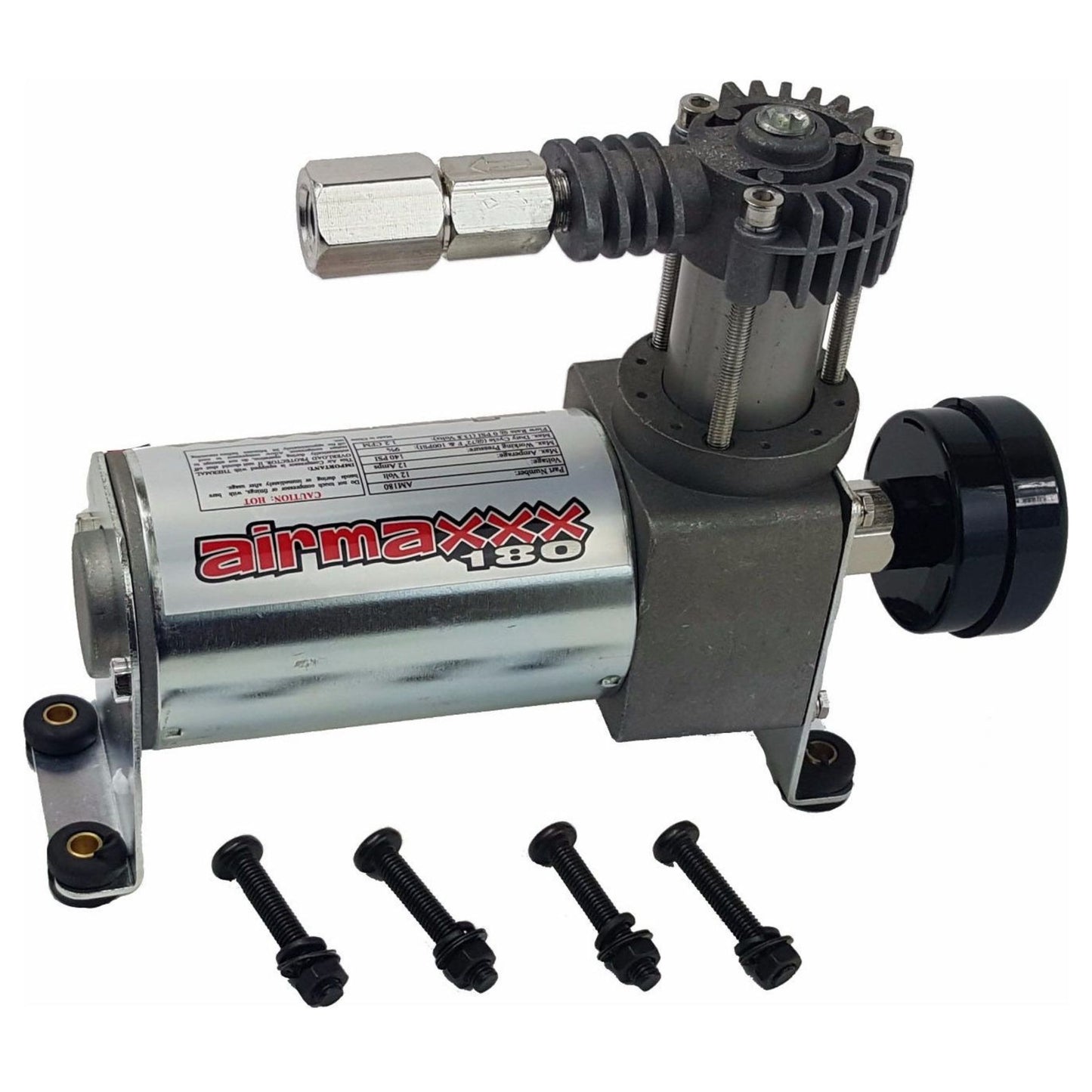 airmaxxx Pewter 180 compact motorcycle air compressor 140 PSI
