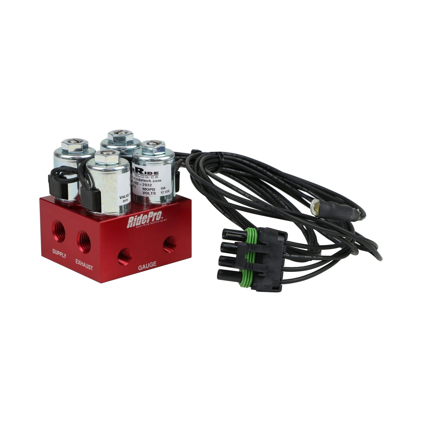 RideTech 31932501 RidePro 2-Way Solenoid Air Valve 1/4 Inch Block