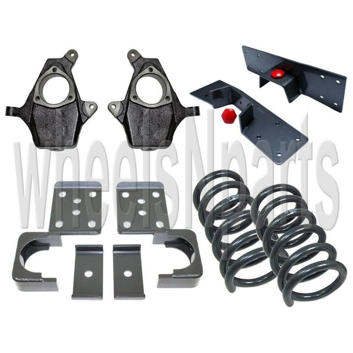 slamrite 4"/6" Drop Kit Spindles Springs Flip Notch For 1999-06 Silverado 1500 V8 2wd