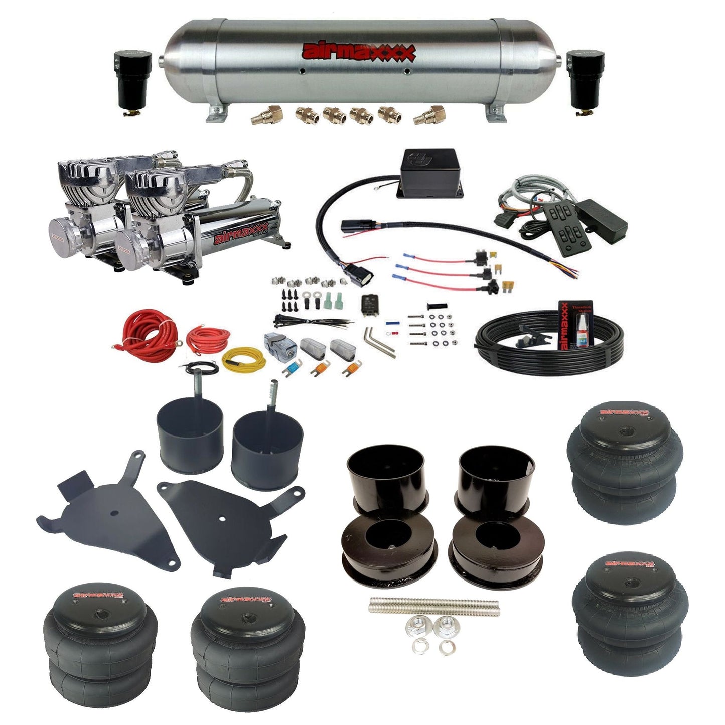 Slam Specialties SV-8C + Mc.1 580 Chrome Air Ride Suspension Kit For 1978-88 GM G-Body 