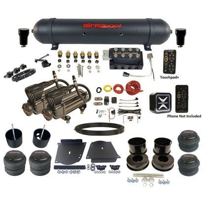 Height Presets Accuair E+ Connect & VU4 All Black Air Suspension Kit Fits 1964-1972 GM A-Body