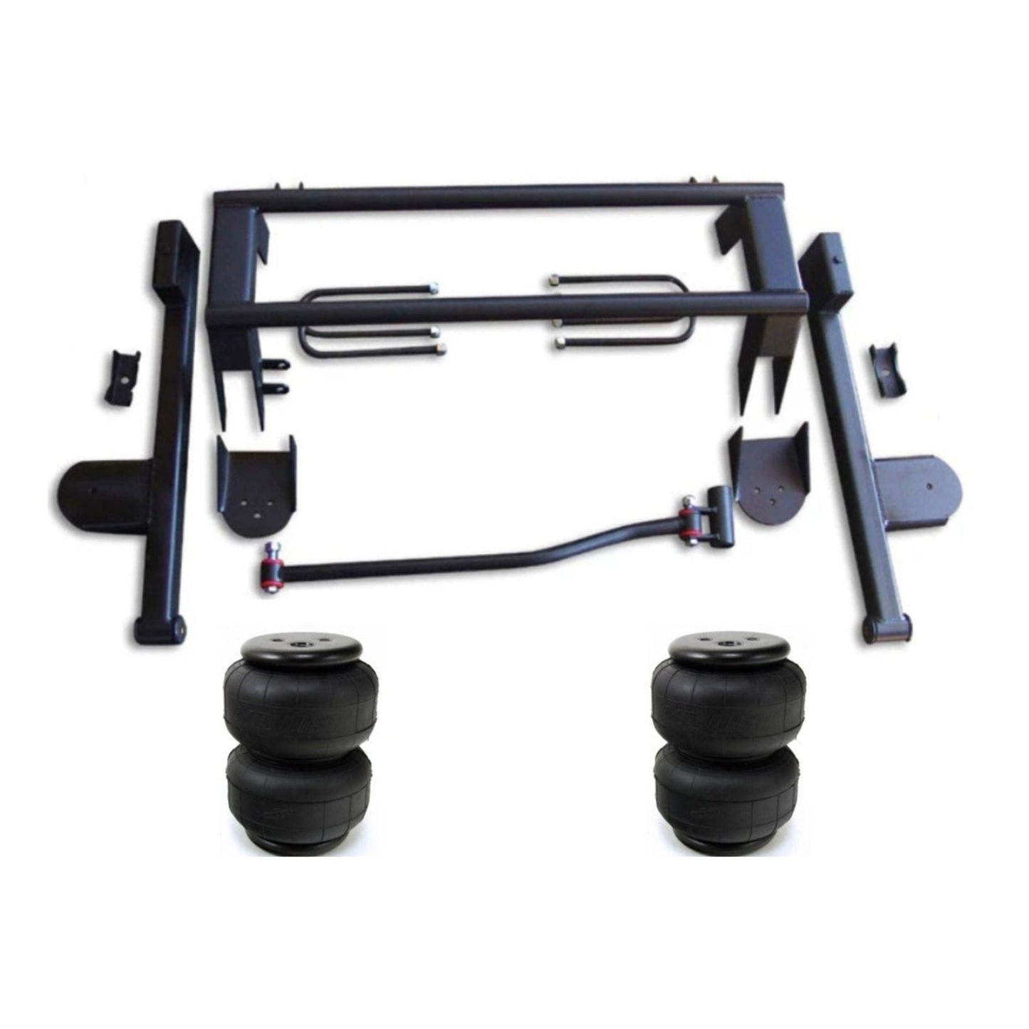 2-link bars with lower bag mounts w/D25 bags for Chevy S10 trucks