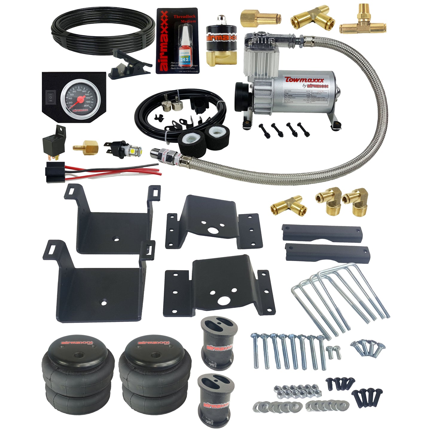 airmaxxx tow level kit with compressor For 2011 chevy 8 lug 