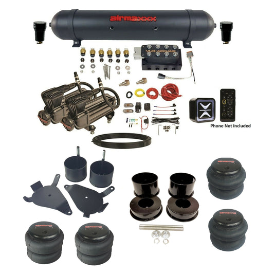 Air Suspension Kit Accuair Wireless Only E+ Connect & VU4 All Black Fits 1978-88 GM G-Body
