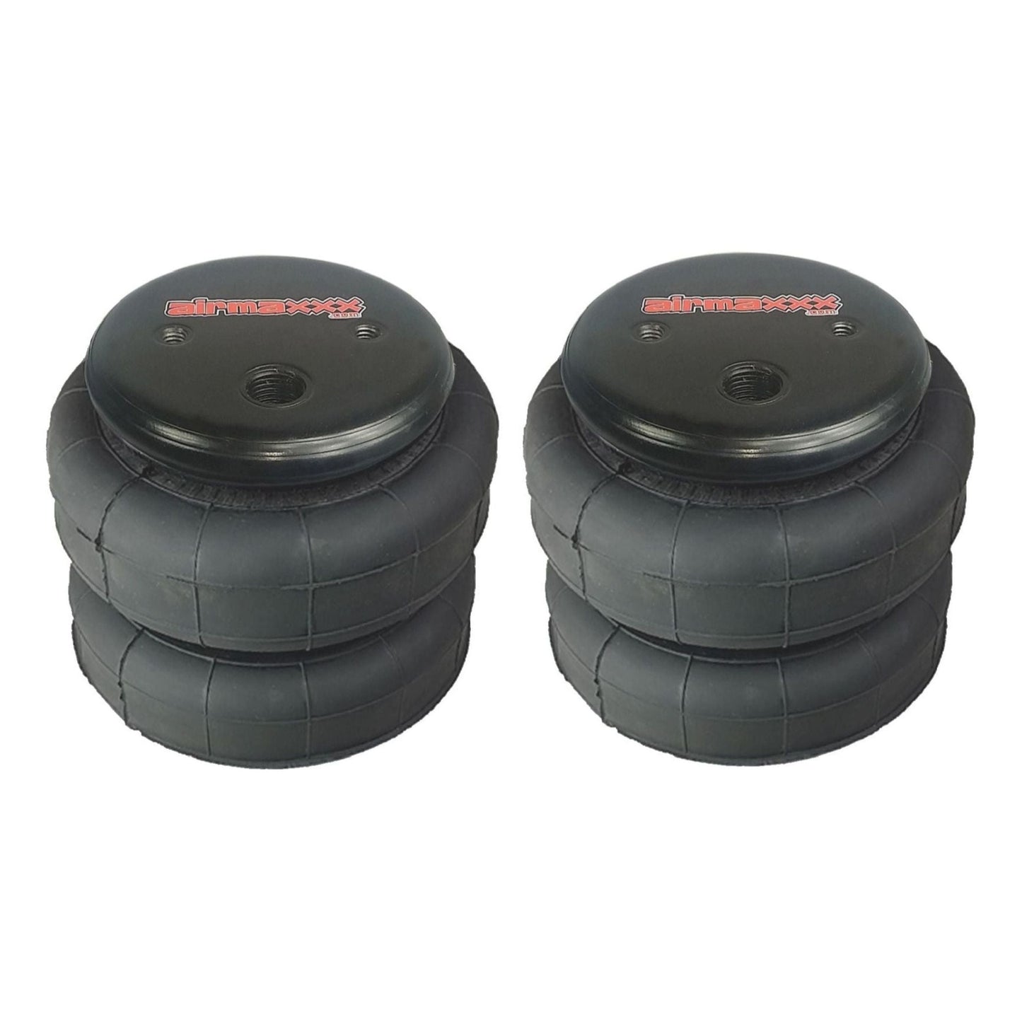 2 black airmaxxx 2500 Air Ride Suspension Bag for vehicles.