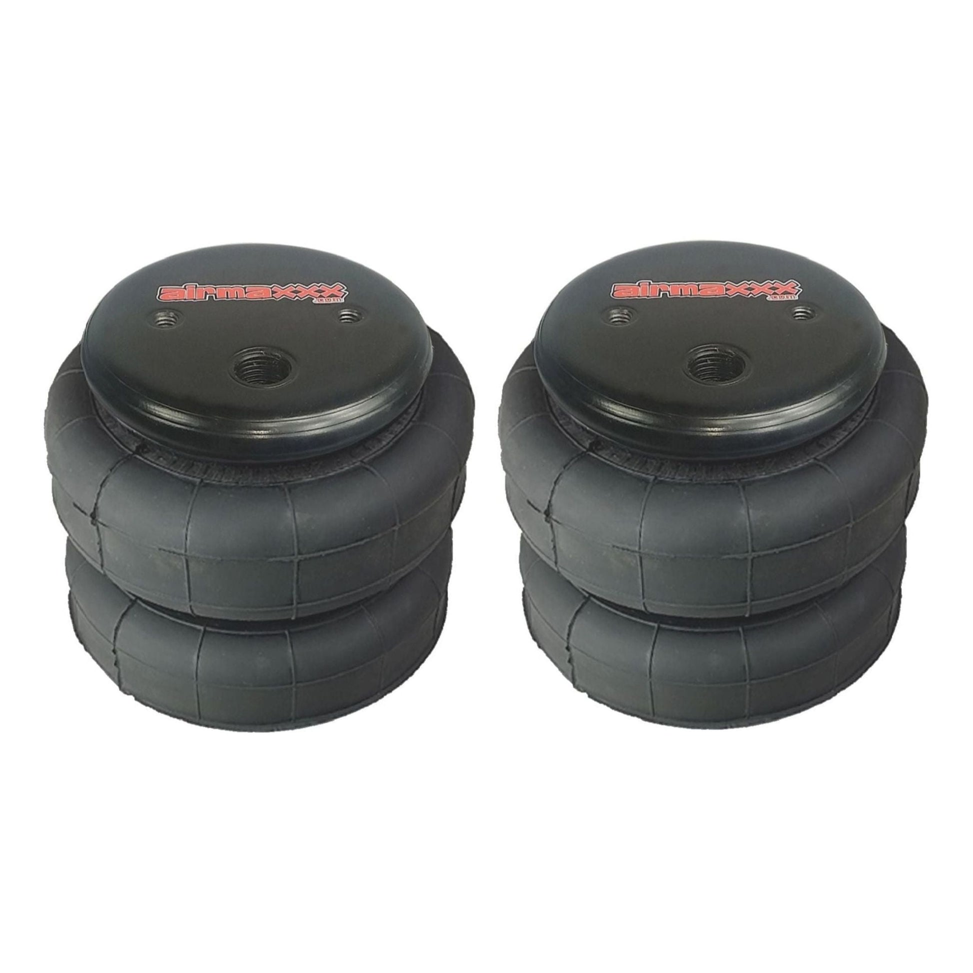 2 black airmaxxx 2500 Air Ride Suspension Bag for vehicles.