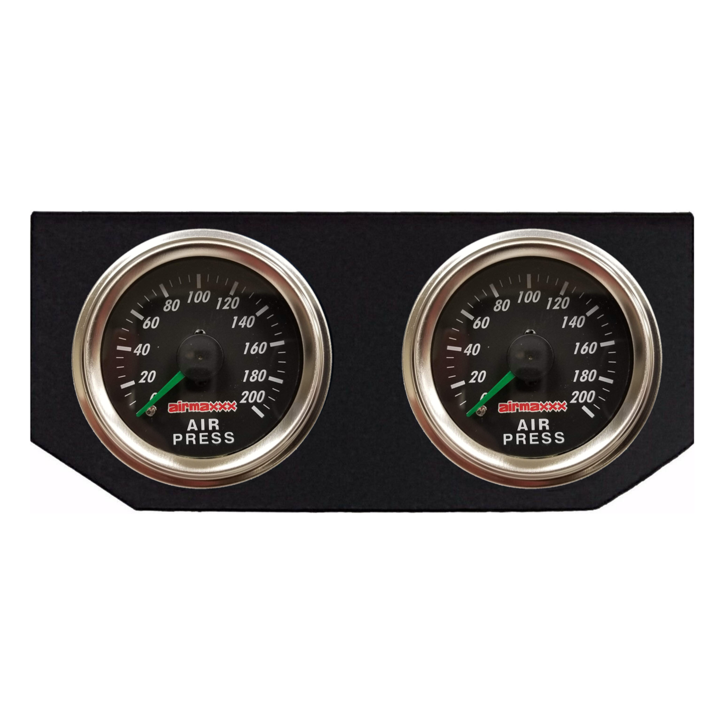 2 dual needle air gauges airmaxxx black