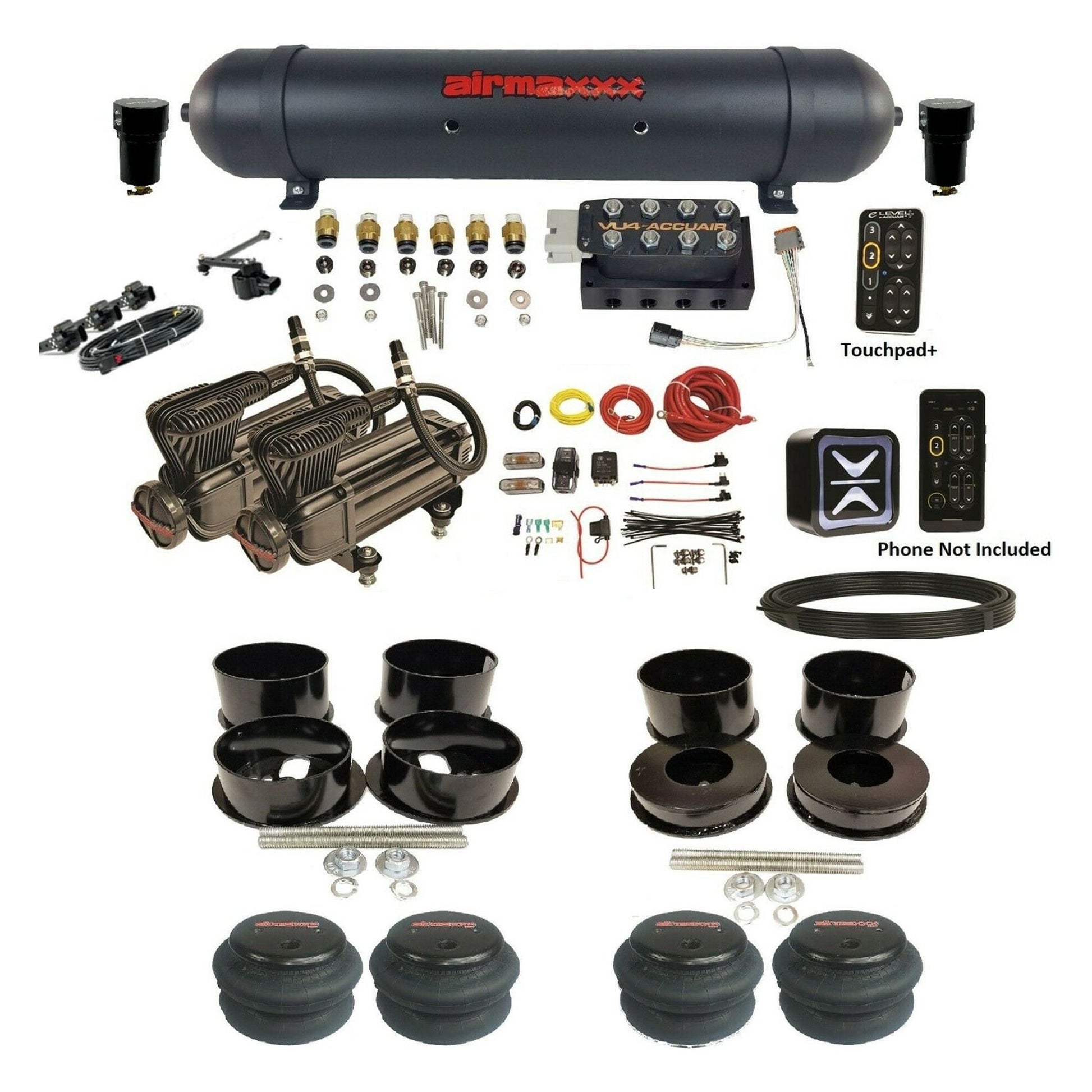 Air Suspension Kit Height Presets Accuair E+ Connect & VU4 Fits 1971-77 GM B-Body