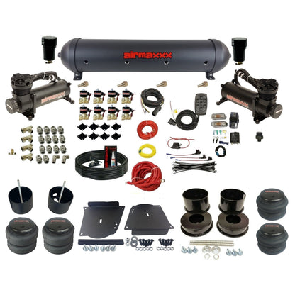 3/8" Fast Bag airmaxxx Air Suspension Kit w/Black 480 Aluminum Tank and Slam Bags Fits 1964-72 GM A-Body KABDY-480B2-838-59ABK-7BK-WK-HF