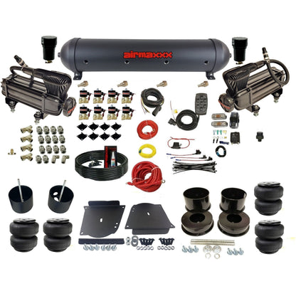 3/8" Fast Bag airmaxxx Air Suspension Kit w/Black X-Series Aluminum Tank and Air Lift Bags Fits 1964-72 GM A-Body KABDY-XB2-838-59ABK-7BK-WK-HFD25