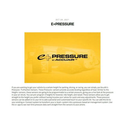 E+ Pressure by Accuair