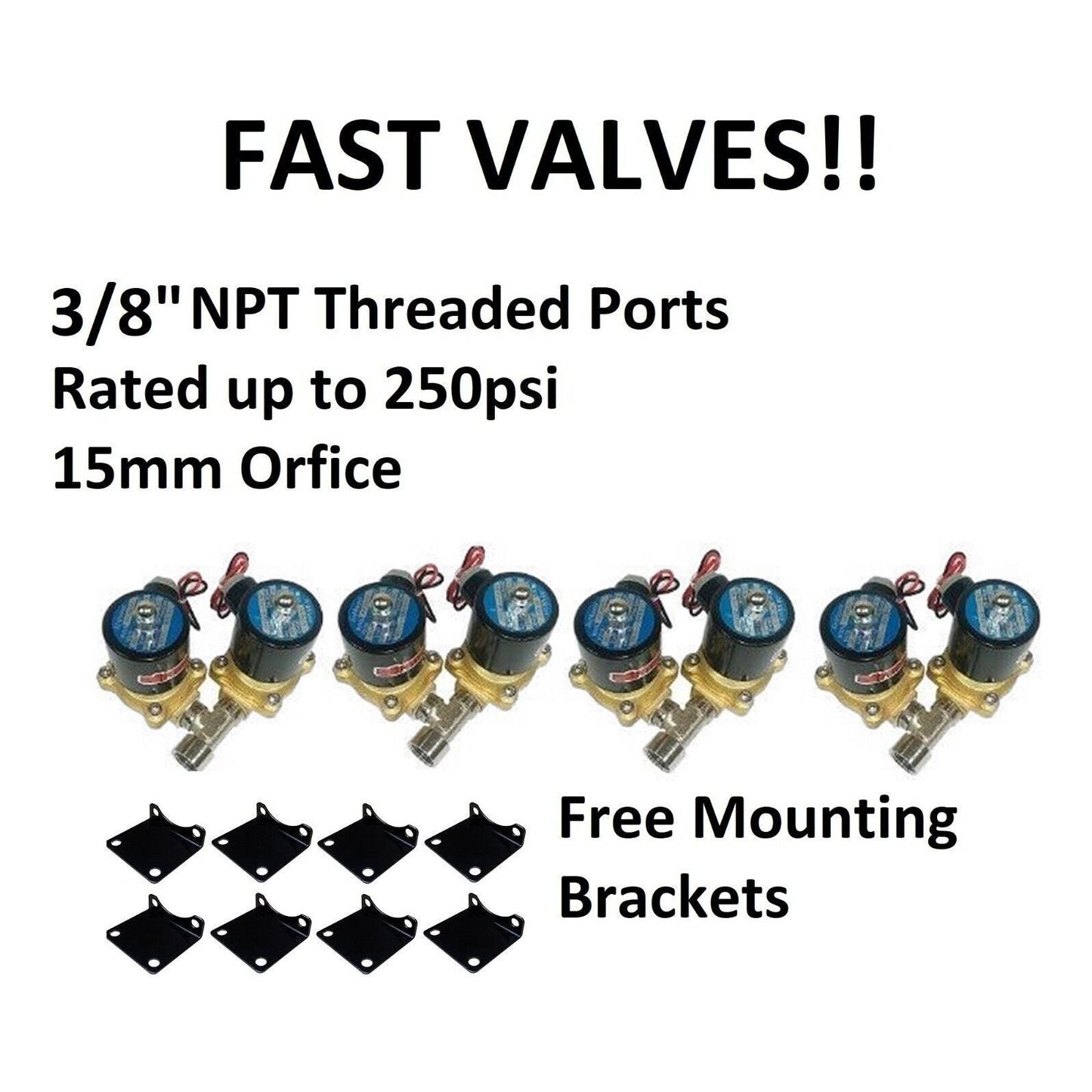 fast flow valves and mounting brackets