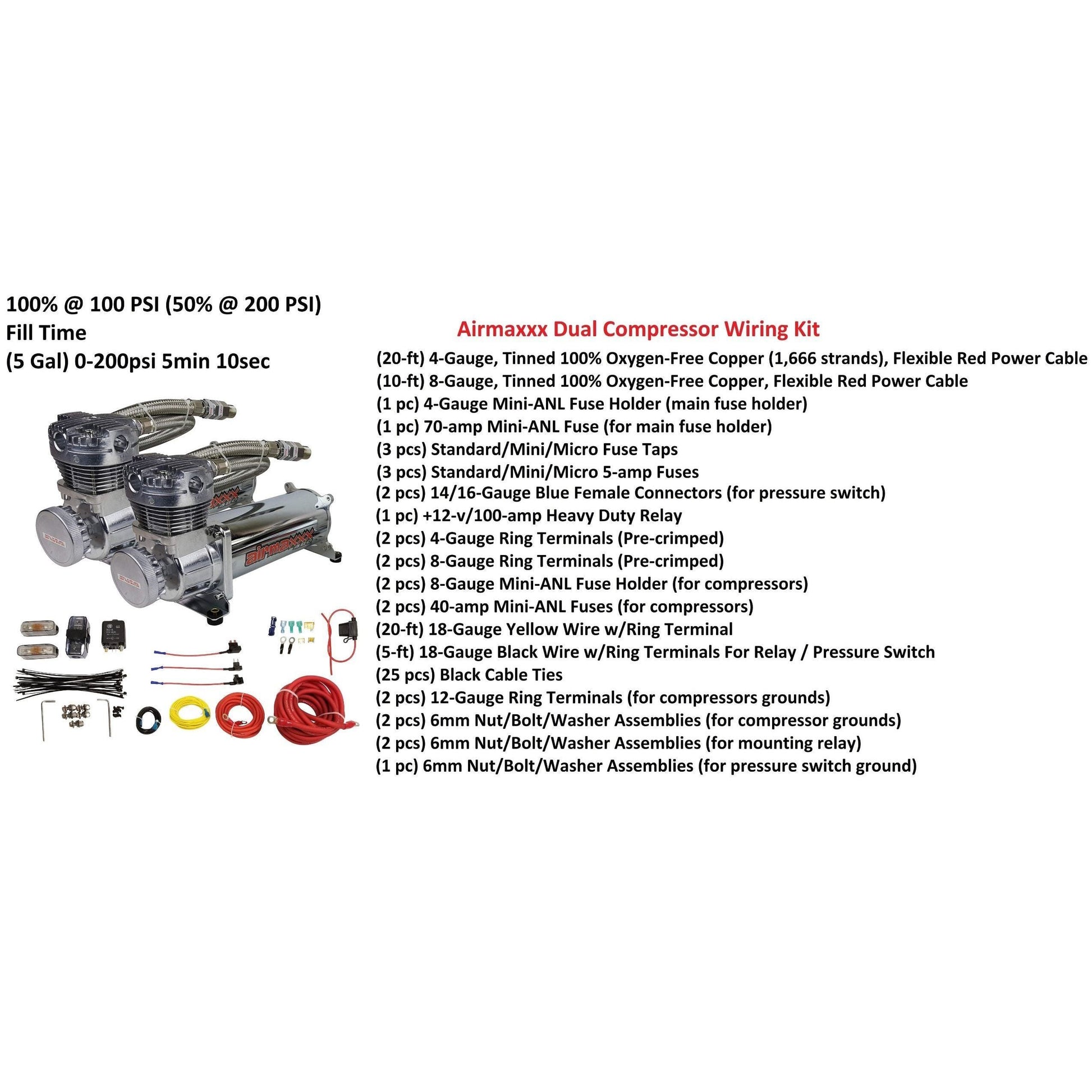 480 chrome dual compressor pack airmaxxx