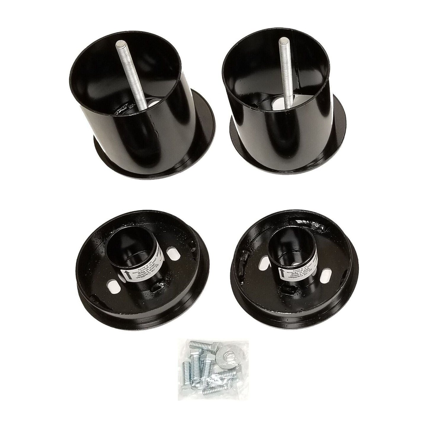 3/8" Black 480 Air Suspension Kit X4 Manifold w/Gauges Fits 1965-70 Cadillac