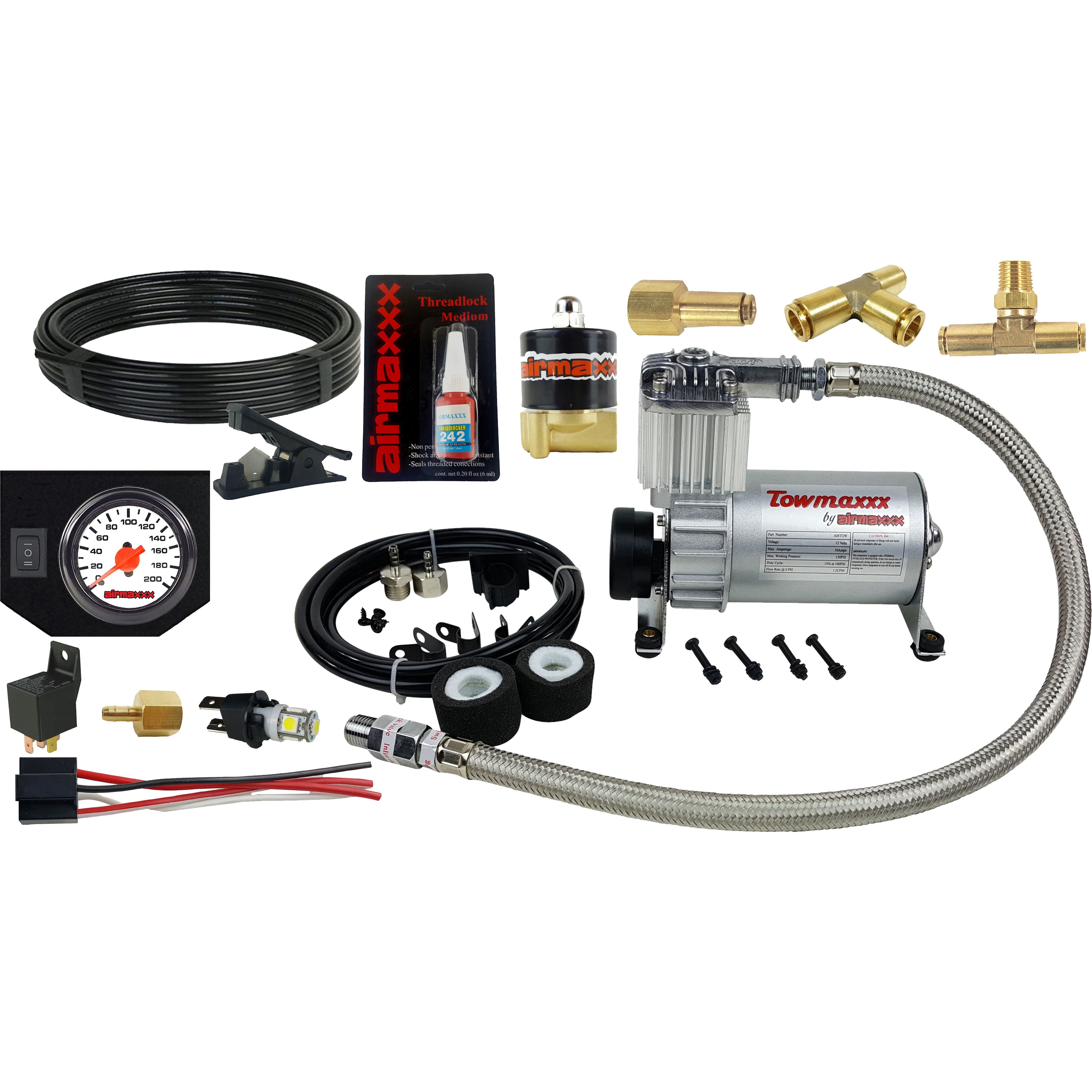 Tow Level Assist airmaxxx In Cab Control Electric Air Switch Kit 